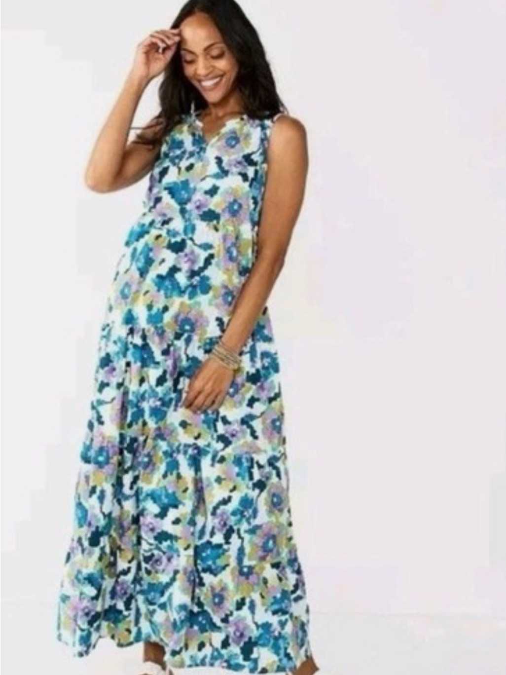 Sonoma Sleeveless Tiered Maxi Dress - Size 1x
